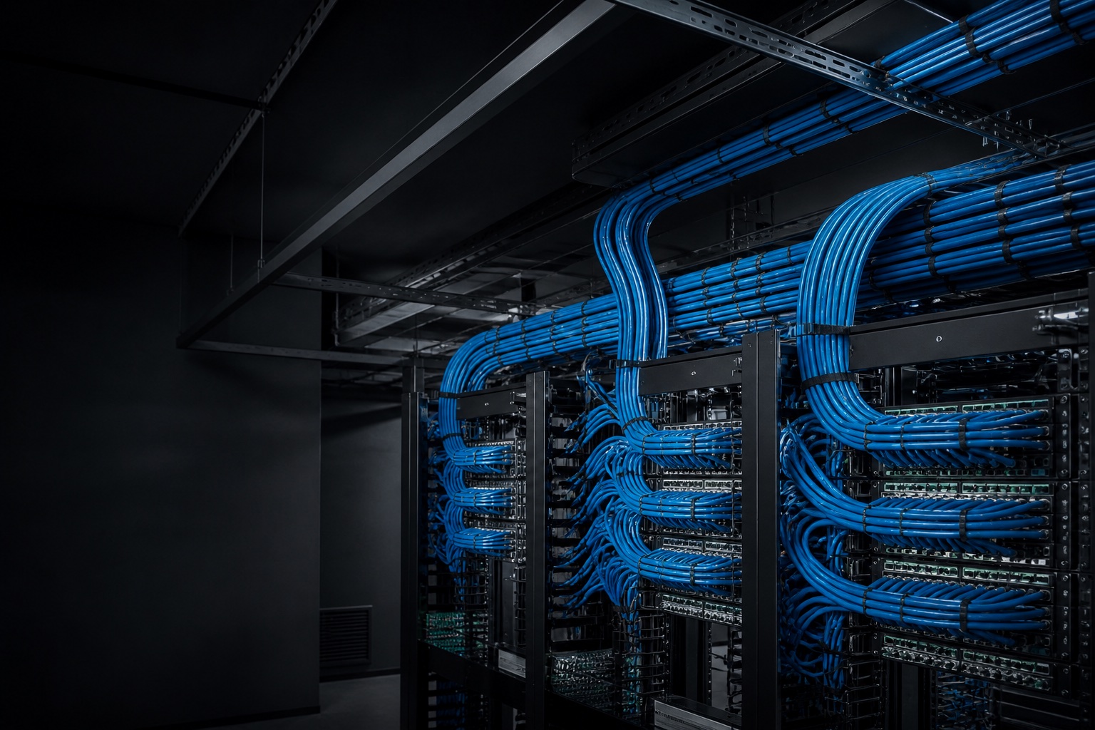 Professionally installed structured network cabling